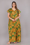 Yellow Green Cotton Summer Nightgown